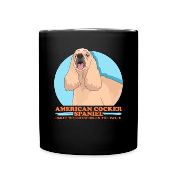 American Cocker Spaniel papa chiens cadeau - Mug uni - noir - Devant