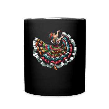 Ballett Folklorico Tänzerin Mexiko Mexikanischer Tanz - Tasse einfarbig - Schwarz - Vorne