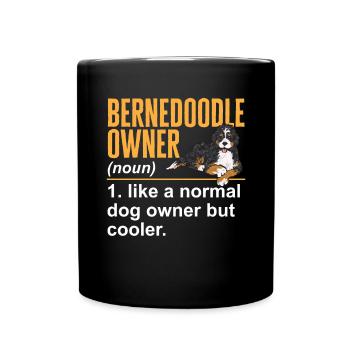 Bernedoodle Dog - Full Colour Mug - black - Front