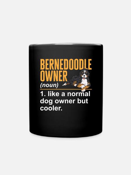 Bernedoodle Hund - Tasse einfarbig - Schwarz