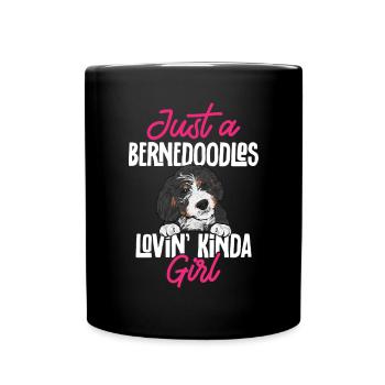 Bernedoodle Dog - Full Colour Mug - black - Front