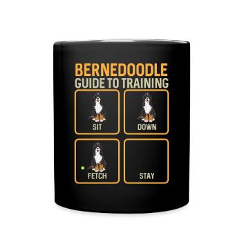 Bernedoodle Dog - Full Colour Mug - black - Front