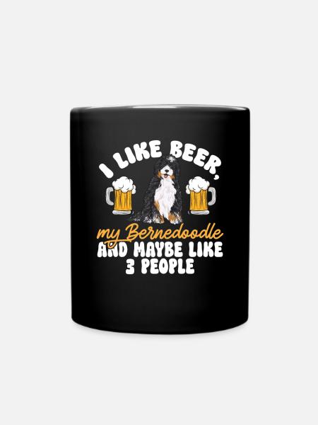 Bernedoodle Hund - Tasse einfarbig - Schwarz