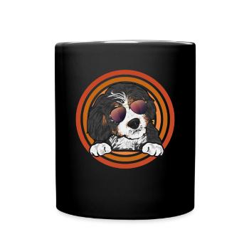 Bernedoodle Dog - Full Colour Mug - black - Front