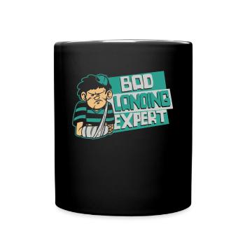 Bad Landing Expert Broken Finger Broken Bone Bone - Full Colour Mug - black - Front