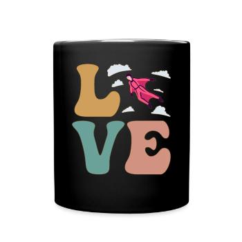 LOVE Wingsuit Flying Wingsuit Flyer Vol en parachute - Mug uni - noir - Devant