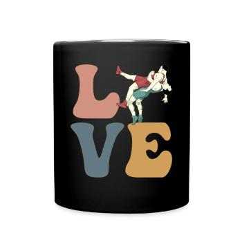 LOVE Wrestling Lutteur - Mug uni - noir - Devant