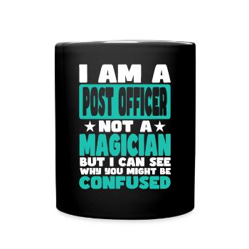 Post Officer - Full Colour Mug - black - Front