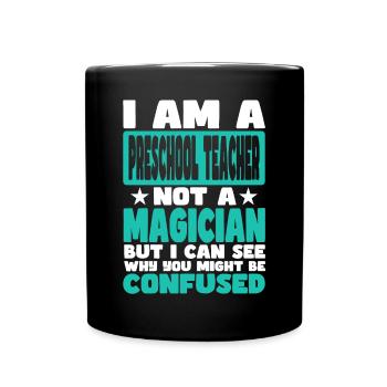 Preschool Teacher - Full Colour Mug - black - Front