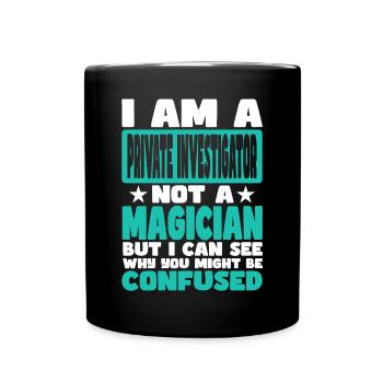 Private Investigator - Full Colour Mug - black - Front