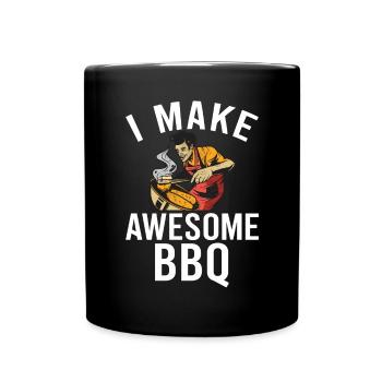 Grill Barbecue Grilling - Tasse einfarbig - Schwarz - Vorne