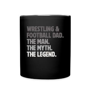 J’ai deux titres : Wrestling Dad et Football Dad - Mug uni - noir - Devant