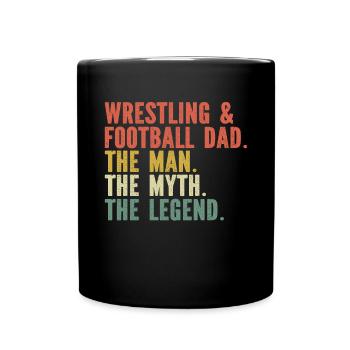 J’ai deux titres : Wrestling Dad et Football Dad - Mug uni - noir - Devant