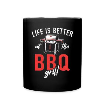 Grillades Barbecue Grillades - Mug uni - noir - Devant