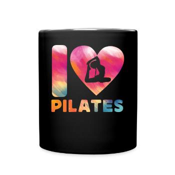 Pilates Instructor Teacher Heart - Tasse einfarbig - Schwarz - Vorne