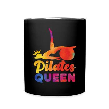 Pilates Instructor Teacher Queen - Tasse einfarbig - Schwarz - Vorne