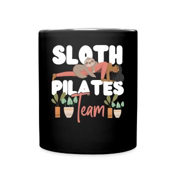 Pilates Instructor Teacher Sloth - Full Colour Mug - black - Front