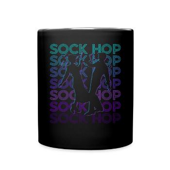 Sock Hop Tanz 50s Retro - Tasse einfarbig - Schwarz - Vorne