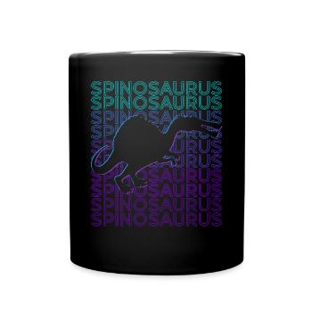 Spinosaurus Dinosaurier Retro - Tasse einfarbig - Schwarz - Vorne