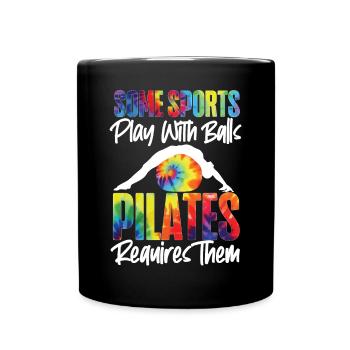 Pilates Instructor Teacher Tie Dye - Tasse einfarbig - Schwarz - Vorne