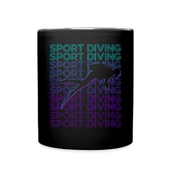 Scuba Diving Scuba Diving Diver Retro - Full Colour Mug - black - Front