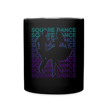 Square Dance Dancing Retro - Full Colour Mug - black - Front