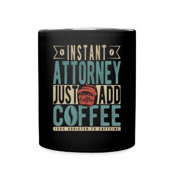Avocat instantané Il suffit d’ajouter du café - Mug uni - noir - Devant