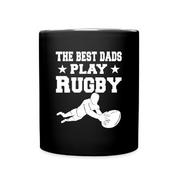 Rugby Game Rugby Daddy - The best dads play Rugby - Tasse einfarbig - Schwarz - Vorne