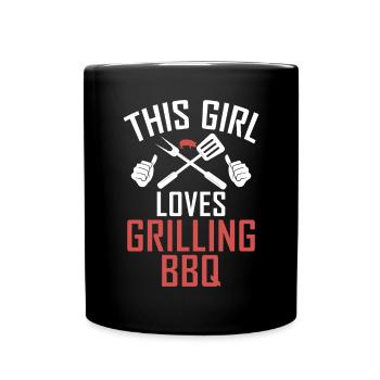 Grill Barbecue Grilling - Tasse einfarbig - Schwarz - Vorne