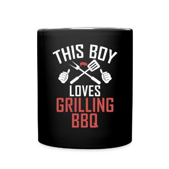 Grill Barbecue Grilling - Tasse einfarbig - Schwarz - Vorne