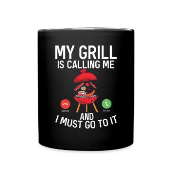 Grillades Barbecue Grillades - Mug uni - noir - Devant