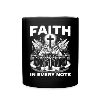 Gospel Musik Religiöse Bibel Schrift Christentum - Tasse einfarbig - Schwarz - Vorne