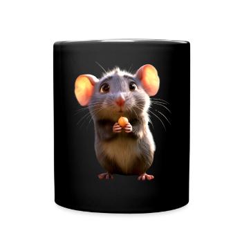 Rat, Cute Mouse, Rodents, Dwarf Mouse, Small Rats - Full Colour Mug - black - Front
