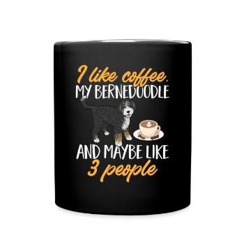 Chien Bernedoodle - Mug uni - noir - Devant
