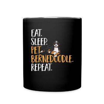 Chien Bernedoodle - Mug uni - noir - Devant