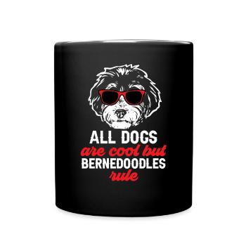 Bernedoodle Dog - Full Colour Mug - black - Front