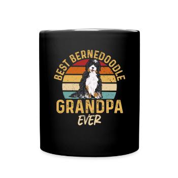 Bernedoodle Dog - Full Colour Mug - black - Front