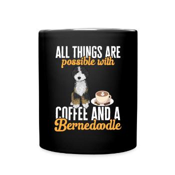 Chien Bernedoodle - Mug uni - noir - Devant