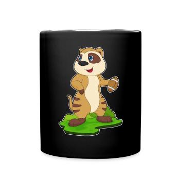 Suricate Sports de football américain - Mug uni - noir - Devant