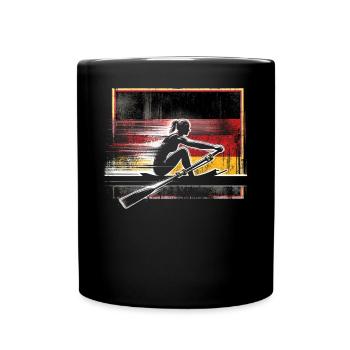 Germany Flag Rowing Female - Full Colour Mug - black - Front