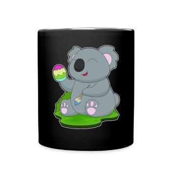 Coloriage de Pâques du koala - Mug uni - noir - Devant