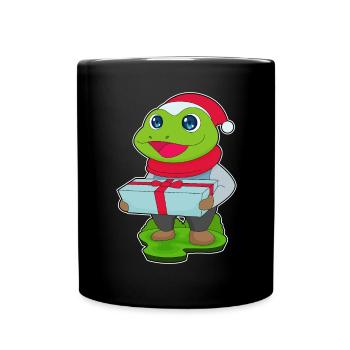 Frosch Weihnachten Paket - Tasse einfarbig - Schwarz - Vorne