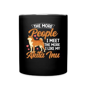 L’Akita Inu ressemble plus à l’Akita Inu japonais - Mug uni - noir - Devant