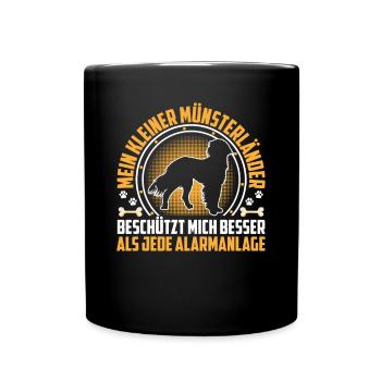 Le petit Münsterlander me protège mieux - Mug uni - noir - Devant