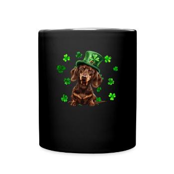 Teckel St Patrick’s Day Shamrock - Mug uni - noir - Devant