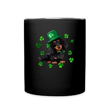 Teckel St Patrick’s Day Shamrock - Mug uni - noir - Devant