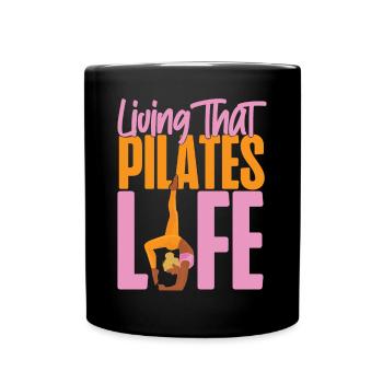 Pilates Instructor Teacher Living - Full Colour Mug - black - Front