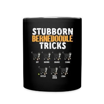 Bernedoodle Dog - Full Colour Mug - black - Front