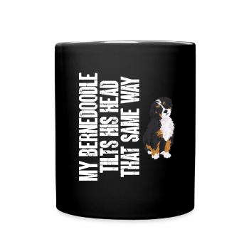 Bernedoodle Dog - Full Colour Mug - black - Front