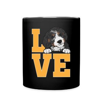 Bernedoodle Dog - Full Colour Mug - black - Front